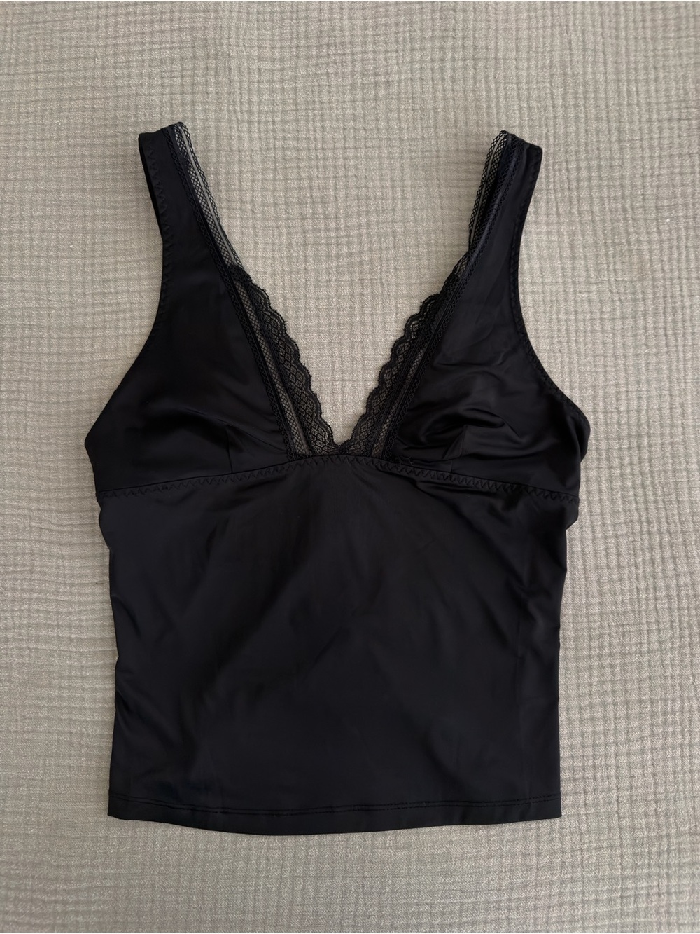 Free people black lace tank top